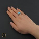انگشتر فیروزه نیشابوری مردانه دست ساز– کد 10503 - تصویر 5