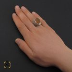 انگشتر عقیق یمن با حکاکی شرف الشمس و یا فارس الحجاز مردانه – کد 10602 - تصویر 5