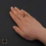 انگشتر عقیق یمن با حکاکی یا فاطمه مردانه – کد 10606 - تصویر 5