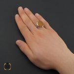 5 انگشتر عقیق یمن با حکاکی حب الحسین وسیله السعدا مردانه – کد 10617 - تصویر 2