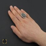 5 انگشتر یشم با حکاکی و من یتق الله مردانه – کد 10623 - تصویر 5