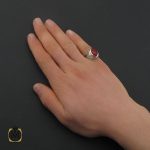 5 انگشتر عقیق یمن خوش رنگ مردانه دست ساز - کد 10629 - تصویر 5