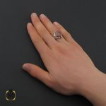 انگشتر عقیق یمن با حکاکی شرف الشمس خوش رنگ مردانه - کد 10637 - تصویر 5