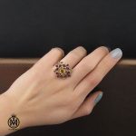 5 انگشتر گارنت و سیترین طرح رخساره زنانه - کد 2279 - تصویر 5
