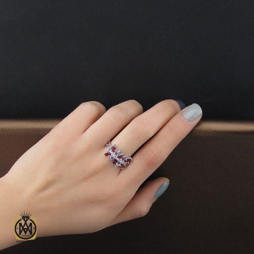انگشتر یاقوت سرخ و آمتیست طرح آتوسا زنانه - کد 2281 - تصویر 5