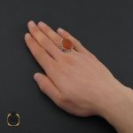 انگشتر عقیق یمن با حکاکی ماشاالله لا قوه الا بالله ان ترن انا اقل منک مالا و ولدا مردانه – کد 10510 - تصویر 5