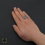 انگشتر حدید صینی با حکاکی هفت جلاله مردانه دست ساز - کد 10656 - تصویر 5