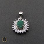 5 سرویس زمرد معدنی زنانه طرح آروشا- کد 7195 - تصویر 5
