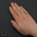 5 انگشتر یاقوت زرد اسپرت دست ساز - کد 10645 - تصویر 5