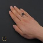 انگشتر گارنت مردانه دست ساز طرح صفوی - کد 10647 - تصویر 5
