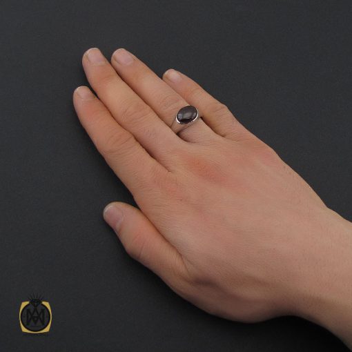 انگشتر گارنت مردانه دست ساز طرح صفوی - کد 10647 - تصویر 5