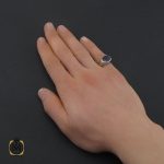 5 انگشتر یاقوت کبود مرغوب مردانه دست ساز طرح صفوی - کد 10653 - تصویر 5