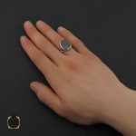 5 انگشتر حدید صینی با حکاکی هفت جلاله مردانه دست ساز - کد 10661 - تصویر 5