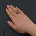 5 انگشتر عقیق یمن با حکاکی سلام علی آل یاسین مردانه – کد 10513 - تصویر 5