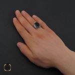 5 انگشتر عقیق مشکی مردانه - کد 10674 - تصویر 5