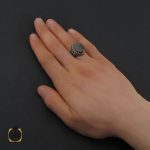 5 انگشتر عقیق شجر مردانه - کد 10681 - تصویر 5