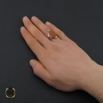 انگشتر عقیق یمن با حکاکی هو العلی مردانه – کد 10519 - تصویر 5