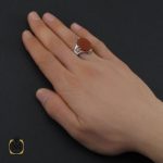 5 انگشتر عقیق یمن با حکاکی حسين سفينه النجاه مردانه – کد 10528 - تصویر 5