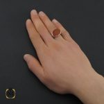 5 انگشتر عقیق یمن با حکاکی یا اباالقاسم یا رسول الله مردانه – کد 10538 - تصویر 5