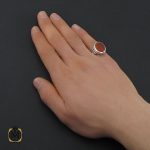 5 انگشتر عقیق یمن با حکاکی استغفر الله مردانه – کد 10543 - تصویر 5