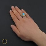 5 انگشتر فیروزه نیشابوری مردانه خوش طبع – کد 10545 - تصویر 5