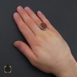 5 انگشتر عقیق یمن با حکاکی ماشاالله لا قوه الا بالله ان ترن انا اقل منک مالا و ولدا مردانه – کد 10546 - تصویر 5