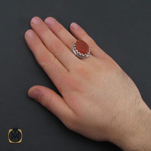 انگشتر عقیق یمن با حکاکی ماشاالله لا قوه الا بالله ان ترن انا اقل منک مالا و ولدا مردانه – کد 10549 - تصویر 5