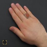انگشتر عقیق یمن با حکاکی الدخیل کفیل الزینب مردانه – کد 10557 - تصویر 5