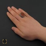 انگشتر عقیق یمن با حکاکی ماشاالله لا قوه الا بالله ان ترن انا اقل منک مالا و ولدا مردانه – کد 10560 - تصویر 5