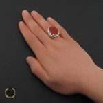 انگشتر عقیق یمن با حکاکی ماشاالله لا قوه الا بالله ان ترن انا اقل منک مالا و ولدا مردانه – کد 10561 - تصویر 5