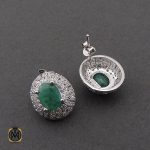 6 سرویس زمرد معدنی زنانه طرح آدرینا- کد 7194 - تصویر 6