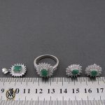 7 سرویس زمرد معدنی زنانه طرح آروشا- کد 7195 - تصویر 7