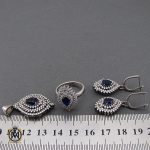 سرویس جید آبی طرح سلما زنانه -کد 7207 - تصویر 7