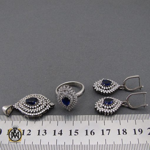 سرویس جید آبی طرح سلما زنانه -کد 7207 - تصویر 7