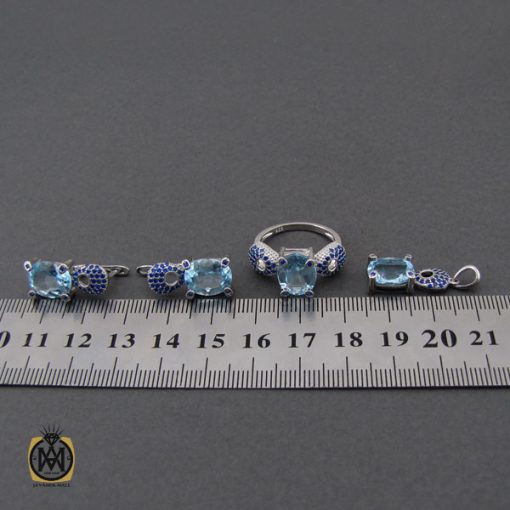 سرویس توپاز آبی طرح نغمه زنانه - کد 7223 - تصویر 7