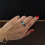8 سرویس فیروزه نیشابور و مارکازیت طرح مایسا زنانه -کد 7203 - تصویر 8