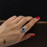 سرویس جید آبی طرح سلما زنانه -کد 7207 - تصویر 8