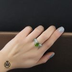 8 سرویس نقره نگین اصلی زبرجد طرح اَنوشا زنانه - کد 7222 - تصویر 8