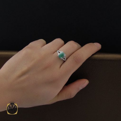 سرویس زمرد زنانه خوش رنگ و معدنی طرح آیما - کد 7196 - تصویر 8