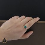 سرویس زمرد معدنی زنانه طرح باران- کد 7197 - تصویر 8