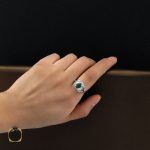 8 سرویس زمرد معدنی زنانه طرح طنین- کد 7202 - تصویر 8