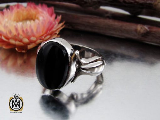 انگشتر عقیق جزع یمن مردانه دست ساز - کد 10746 - تصویر 6
