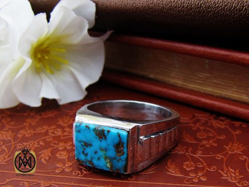 انگشتر نیشابوری خوش طبع و مرغوب مردانه هنر دست استاد شرفیان - کد 10751 - تصویر 6