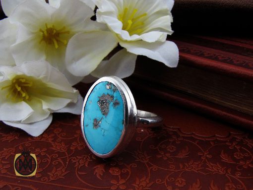 انگشتر نیشابوری خوش رنگ مردانه دست ساز – کد 10754 - تصویر 6