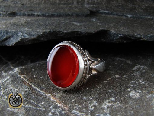 00 انگشتر عقیق قرمز مردانه – کد 10763 - تصویر 6