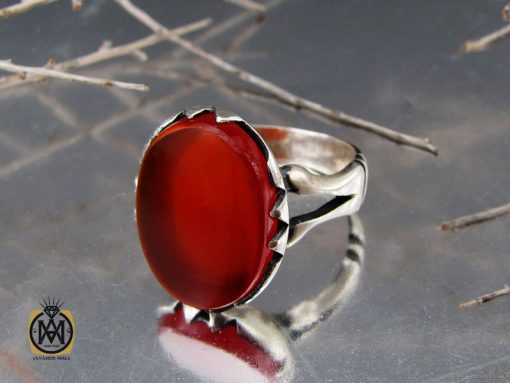 انگشتر عقیق قرمز مردانه – کد 10776 - تصویر 6