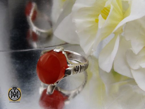 انگشتر عقیق یمن با حکاکی شرف الشمس مردانه – کد 10780 - تصویر 6