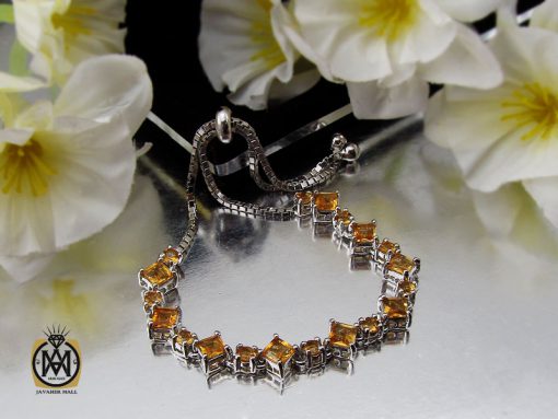 دستبند سیترین طرح روناک زنانه -کد 1095 - تصویر 6