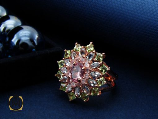 انگشتر زبرجد توپاز تورمالین