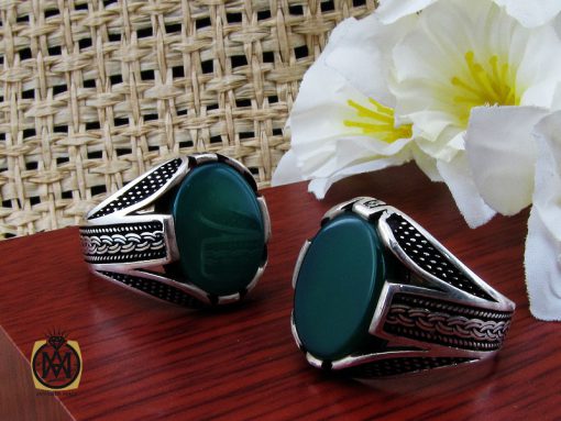 انگشتر عقیق سبز